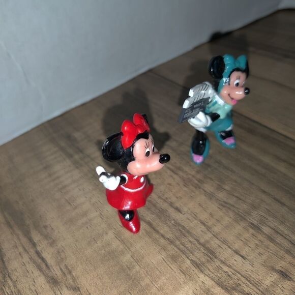 DISNEY Applause MINNIE MOUSE PVC Set Of 2 Figurines Vintage. They contain scuffs - Picture 2 of 7